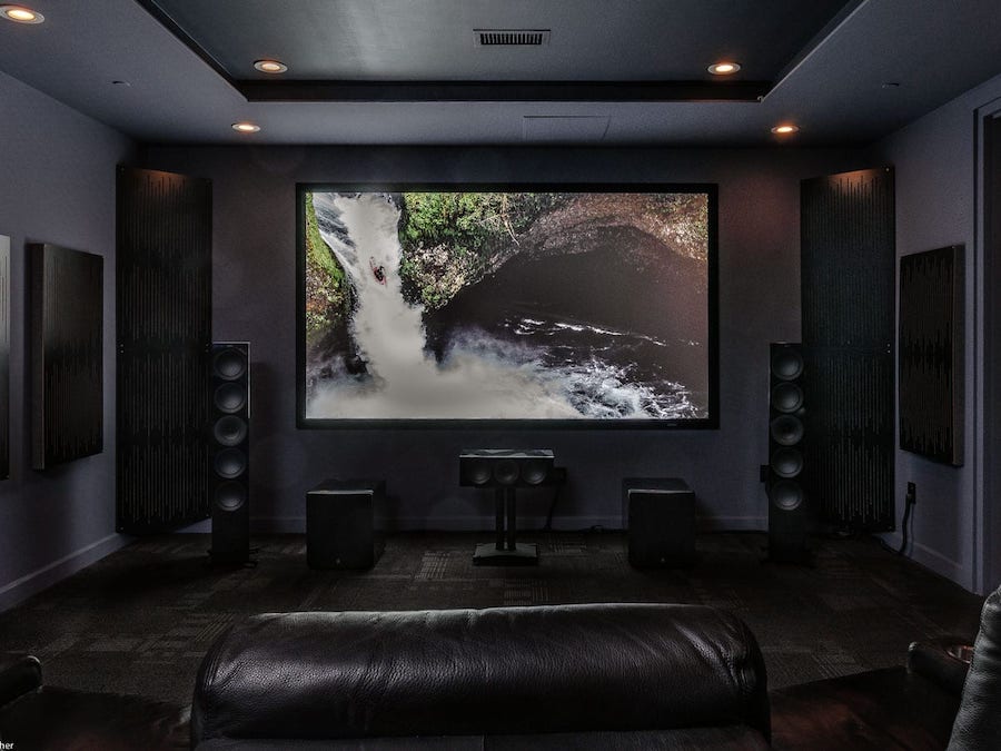 The home theater room at the HiFi showroom.